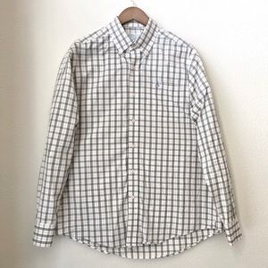 🆕 Southern Tide Button Down - White w/ Green & Orange Plaid